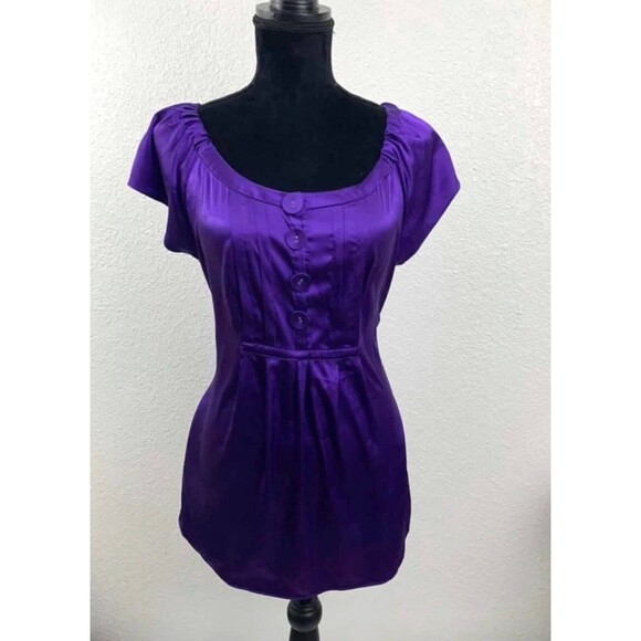 Purple Nicole Miller Blouse - Size 6 - Picture 1 of 3